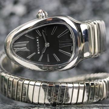  Bulgari Serpenti Black Opaline Dial Ladies Watch Serpenti Tubogas New - Fullset - 2026 
