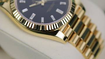 Thumbnail von Rolex Day-Date 40 Yellowgold Black Baguette 228238 - Fullset 2020