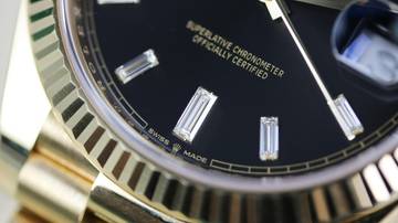 Thumbnail von Rolex Day-Date 40 Yellowgold Black Baguette 228238 - Fullset 2020