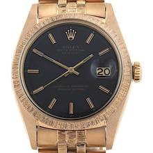 Thumbnail von Rolex Datejust Black Dial Roségold Ref.1607