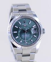 Thumbnail von Rolex Sky-Dweller Stahl Weißgold Herrenuhr 42 mm green Dial B+P New