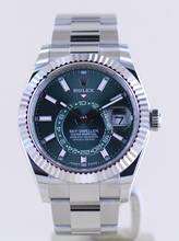 Thumbnail von Rolex Sky-Dweller Stahl Weißgold Herrenuhr 42 mm green Dial B+P New