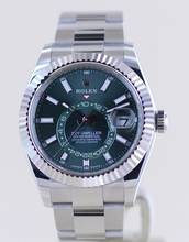 Thumbnail von Rolex Sky-Dweller Stahl Weißgold Herrenuhr 42 mm green Dial B+P New