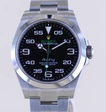 Thumbnail von Rolex Air King Oyster Perpetual Air-King black Dial Green 40mm 126900 Top B+P
