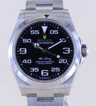Thumbnail von Rolex Air King Oyster Perpetual Air-King black Dial Green 40mm 126900 Top B+P