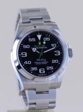 Thumbnail von Rolex Air King Oyster Perpetual Air-King black Dial Green 40mm 126900 Top B+P
