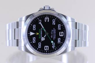 Thumbnail von Rolex Air King Oyster Perpetual Air-King black Dial Green 40mm 126900 Top B+P