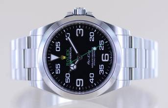 Thumbnail von Rolex Air King Oyster Perpetual Air-King black Dial Green 40mm 126900 Top B+P