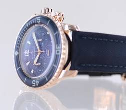 Thumbnail von Blancpain Fifty Fathoms 18K Roségold Chronograph 45mm black dial Automatic Luxus B+P