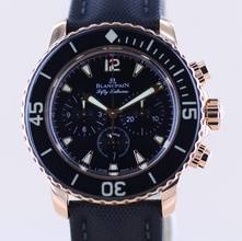 Thumbnail von Blancpain Fifty Fathoms 18K Roségold Chronograph 45mm black dial Automatic Luxus B+P