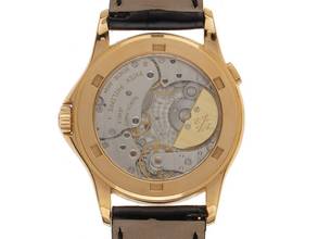 Thumbnail von Patek Philippe World Time Ref.5110R-001 Full Set sehr gut Vintage World Time 18kt Roségold Krokoleder Faltschließe