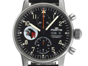  Fortis Flieger Chronograph Ref.597.11.141 1994 Full Set Original Vintage Unpoliert Flieger Chronograph Aufklärungsgeschwader 51 Immelman Limited Edition Day-Date Leder Faltschließe 