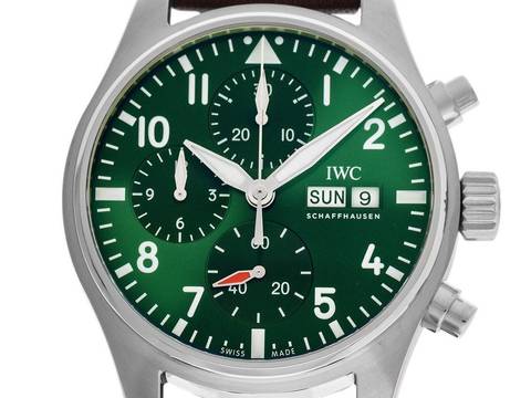  IWC Fliegeruhr Chronograph Pilot´s Watch Chronograph Ref.IW388103 Bj.2022 Full Set wie Neu Pilot´s Watch Chronograph Green Dial 