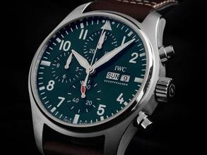 Thumbnail von IWC Fliegeruhr Chronograph Pilot´s Watch Chronograph Ref.IW388103 Bj.2022 Full Set wie Neu Pilot´s Watch Chronograph Green Dial