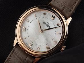 Thumbnail von Omega De Ville Prestige Ref.434.53.30.60.55.001 2025 Full Set Ungetragen De Ville Prestige 18kt Sedna™-Gold Diamanten Perlmutt