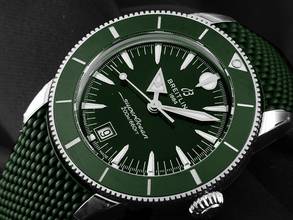 Thumbnail von Breitling Superocean Heritage 42 Ref.AB3111361L1S1 Bj.2026 Full Set Ungetragen Superocean Heritage B31 Automatic 42 Kautschuk Faltschließe Green Dial