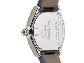 Thumbnail von Cartier Roadster Lady PM kleines Modell Ref.2675 2002 Box&Beschreibung sehr gut Vintage Roadster Lady PM kleines Modell Perlmutt Leder Faltschließe
