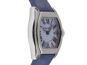 Thumbnail von Cartier Roadster Lady PM kleines Modell Ref.2675 2002 Box&Beschreibung sehr gut Vintage Roadster Lady PM kleines Modell Perlmutt Leder Faltschließe