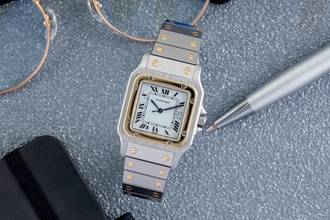 Thumbnail von Cartier Santos Carree Stahl / Gold Automatik Herrenuhr Ref. 2961 Klassiker