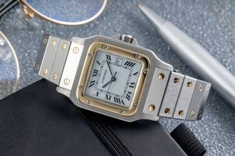 Thumbnail von Cartier Santos Carree Stahl / Gold Automatik Herrenuhr Ref. 2961 Klassiker