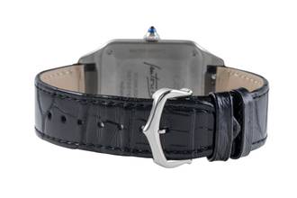 Thumbnail von Cartier Santos Dumont Black Lacquer Handaufzug Herrenuhr Ref. WSSA0046 B&P 2024