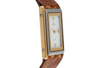 Thumbnail von Omega De Ville Tank White Dial Stahl / Gold Quarz Damenuhr 591.0264 Vintage
