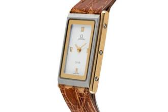 Thumbnail von Omega De Ville Tank White Dial Stahl / Gold Quarz Damenuhr 591.0264 Vintage