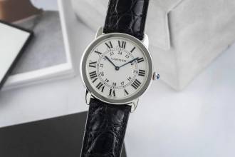 Thumbnail von Cartier Ronde Solo de Cartier Edelstahl Quarz Herrenuhr Ref. W6700255 Papiere