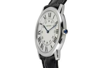 Thumbnail von Cartier Ronde Solo de Cartier Edelstahl Quarz Herrenuhr Ref. W6700255 Papiere