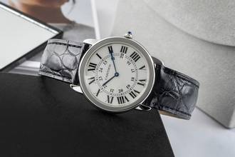Thumbnail von Cartier Ronde Solo de Cartier Edelstahl Quarz Herrenuhr Ref. W6700255 Papiere