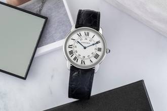 Thumbnail von Cartier Ronde Solo de Cartier Edelstahl Quarz Herrenuhr Ref. W6700255 Papiere