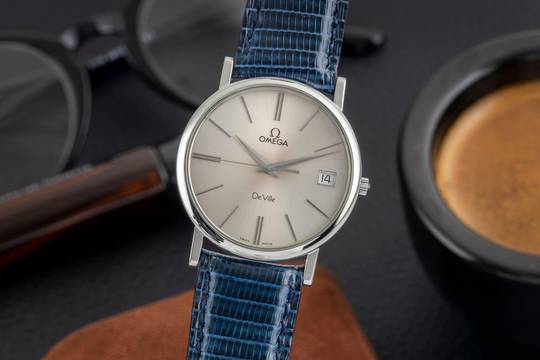  Omega De Ville Stahl Datum Herrenuhr Medium Size Ref. 196.2432 Klassiker 