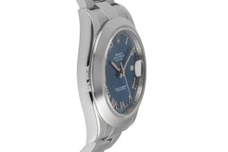 Thumbnail von Rolex Datejust II 41 Blue Roman Dial Oyster Stahl Automatik Herrenuhr Ref 116300