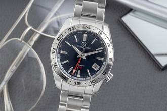 Thumbnail von Grand Seiko Sport Collection GMT Blue Dial Stahl Automatik Herrenuhr SBGM245 B&P
