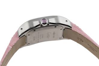 Thumbnail von Cartier Santos 100 Pink Dial Stahl Automatik Damenuhr Ref. W20133X8 B&P 2014