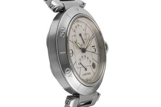Thumbnail von Cartier Pasha GMT Power Reserve Automatik Stahl Herrenuhr Ref. W31037H3 2388