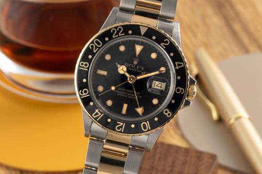  Rolex GMT-Master Stahl / Gold Automatik Herrenuhr Oyster Perpetual Ref. 16753 
