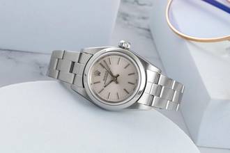 Thumbnail von Rolex Oyster Perpetual Silver Dial Edelstahl Automatik Damen Ref. 76080 Y-Serie