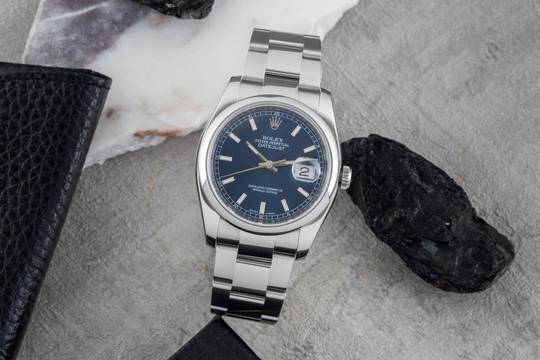  Rolex Datejust 36 Oyster Edelstahl Automatik Herrenuhr Ref. 116200 B&P 2008 