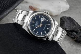 Thumbnail von Rolex Datejust 36 Oyster Edelstahl Automatik Herrenuhr Ref. 116200 B&P 2008