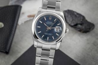 Thumbnail von Rolex Datejust 36 Oyster Edelstahl Automatik Herrenuhr Ref. 116200 B&P 2008