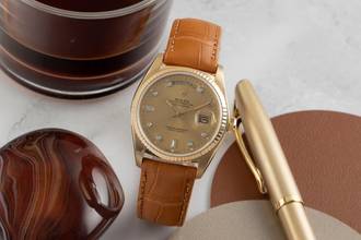 Thumbnail von Rolex Day-Date 36 18K (0,750) Gold Diamanten Herrenuhr Ref. 18038 Vintage