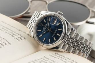 Thumbnail von Rolex Datejust 36 Blue Dial Oyster Stahl Automatik Ref. 126200 B&P 2019