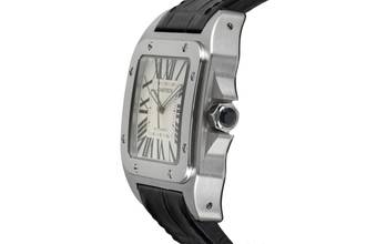Thumbnail von Cartier Santos 100 Edelstahl Automatik Herrenuhr Ref. W20073X8 2656 Papiere 2014