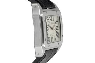 Thumbnail von Cartier Santos 100 Edelstahl Automatik Herrenuhr Ref. W20073X8 2656 Papiere 2014