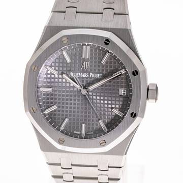  Audemars Piguet Royal Oak Steel 41 Grey – 15500ST.OO.1220ST.02 – like NEW – 2021 Full Set 