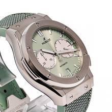 Thumbnail von Hublot Classic Fusion Chrono Titanium Sage Green – 521.NX.891G.NR – NEW & Unworn – 2026 Full Set
