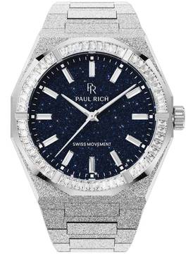 Paul Rich PR-46706 Herrenuhr Moissanite Frosted Star Dust II Silver 43mm 5ATM