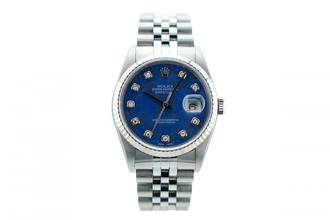 Thumbnail von Rolex Datejust 36 36MM - Sodalite Dial - Diamond Indices - Jubilee Bracelet - 16234 1999