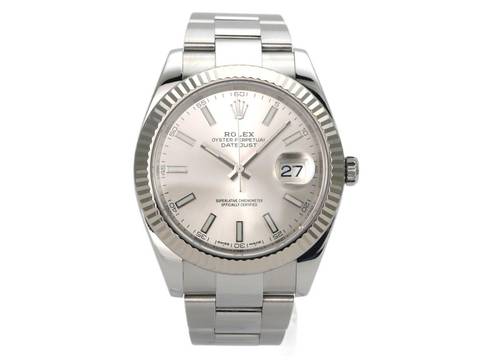  Rolex Datejust 41 Edelstahl Weißgold 126334 Silber 
